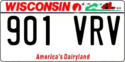 WI license plate 901VRV