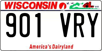 WI license plate 901VRY