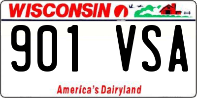 WI license plate 901VSA