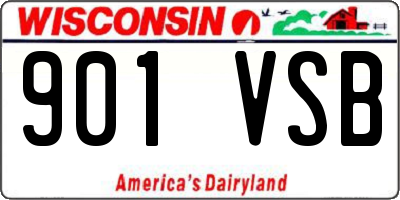 WI license plate 901VSB