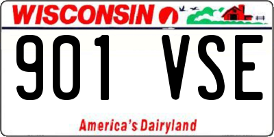 WI license plate 901VSE