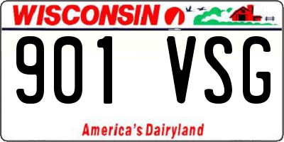 WI license plate 901VSG