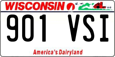WI license plate 901VSI