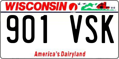 WI license plate 901VSK