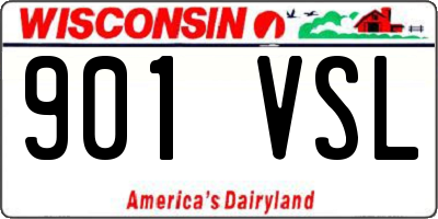 WI license plate 901VSL