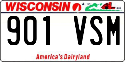 WI license plate 901VSM