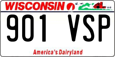 WI license plate 901VSP