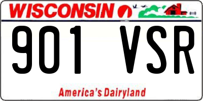 WI license plate 901VSR