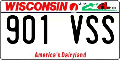 WI license plate 901VSS