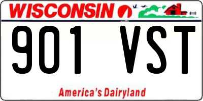 WI license plate 901VST