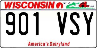 WI license plate 901VSY