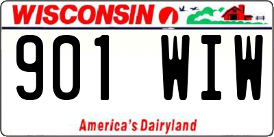 WI license plate 901WIW