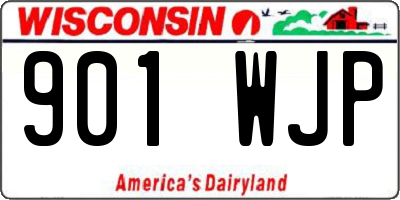 WI license plate 901WJP