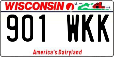 WI license plate 901WKK