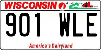 WI license plate 901WLE