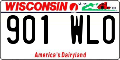 WI license plate 901WLO