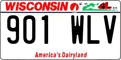 WI license plate 901WLV