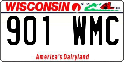 WI license plate 901WMC