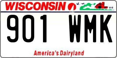WI license plate 901WMK