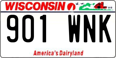 WI license plate 901WNK