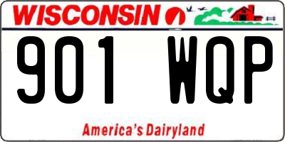 WI license plate 901WQP