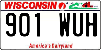 WI license plate 901WUH