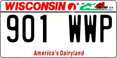 WI license plate 901WWP