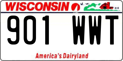 WI license plate 901WWT