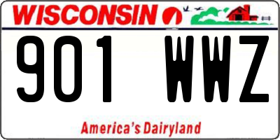 WI license plate 901WWZ