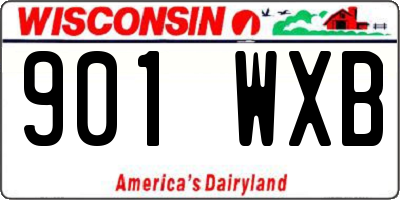 WI license plate 901WXB