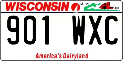 WI license plate 901WXC