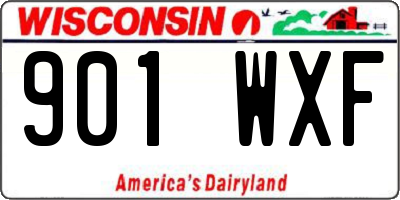WI license plate 901WXF