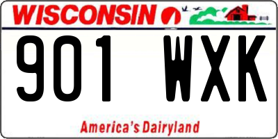 WI license plate 901WXK