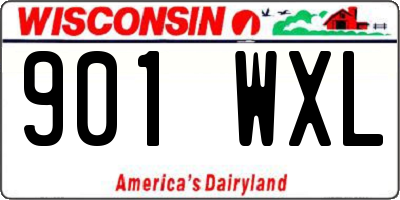WI license plate 901WXL