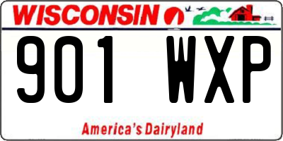 WI license plate 901WXP