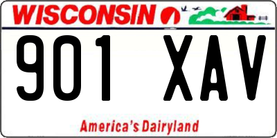 WI license plate 901XAV