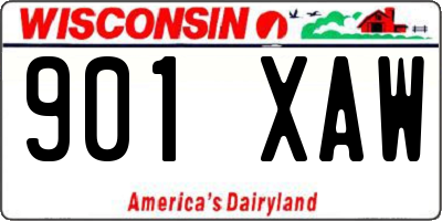 WI license plate 901XAW