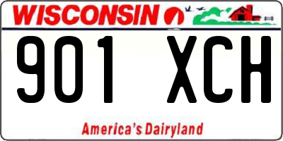 WI license plate 901XCH