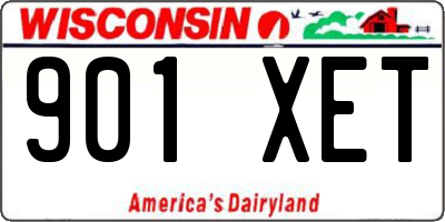 WI license plate 901XET