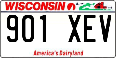 WI license plate 901XEV