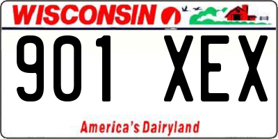 WI license plate 901XEX
