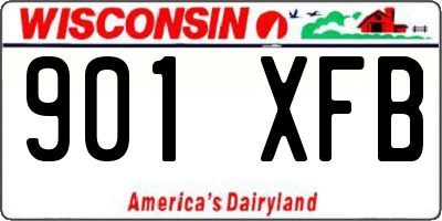 WI license plate 901XFB
