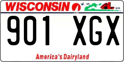 WI license plate 901XGX