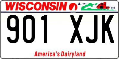 WI license plate 901XJK