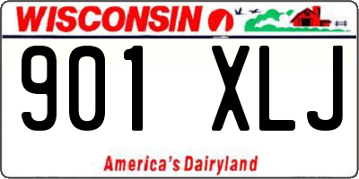 WI license plate 901XLJ