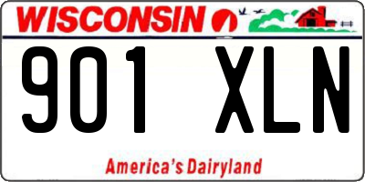 WI license plate 901XLN