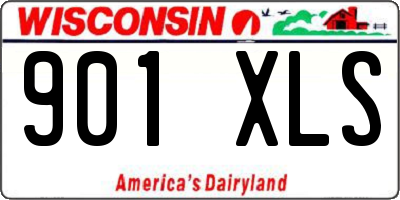 WI license plate 901XLS