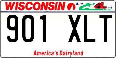 WI license plate 901XLT