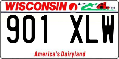 WI license plate 901XLW