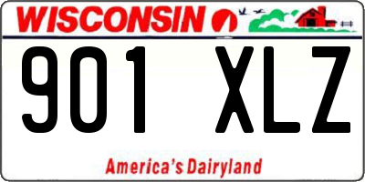 WI license plate 901XLZ